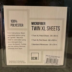 Twin XL black sheets